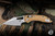 Microtech M-Stitch Ram-LOK Folding Knife Tan Aluminum 3" M390 Spearpoint Stonewash 169MRL-10TA