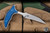 Microtech Marfione Select Bee Push Dagger Antique Blue Titanium 2.5" 440C Apocalyptic 218-10APMS3