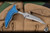 Microtech Marfione Select Bee Push Dagger Antique Blue Titanium 2.5" 440C Serrated Apocalyptic 218-12APMS3