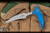 Microtech Marfione Select Bee Push Dagger Antique Blue Titanium 2.5" 440C Serrated Apocalyptic 218-12APMS3