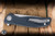 Shirogorov Knives Ursus F95 Folding Knife Blue Micarta 3.74" Elmax Drop Point Satin