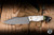Preowend-Half Face Blades Widow Maker Fixed Blade Knife Textured Elk Antler/Black G10 4.88" Clip Point