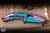 Heretic Knives Medusa Manual Folding Knife Cel Shade Aluminum 3" MagnaCut Tanto H009-CS-MV