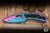 Heretic Knives Medusa Manual Folding Knife Cel Shade Aluminum 3" MagnaCut Tanto H009-CS-MV