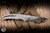 Herman Custom Knives Ishtar Folder Knife Titanium, Damasteel Inlay 3.74" M390 Clip Point Very Shiny Stonewash