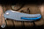 Herman Custom Knives Ishtar Folder Knife Hammered Titanium 3.74" MagnaCut Clip Point Shiny Stonewash