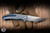 Herman Custom Knives Ishtar Folder Knife Hammered Titanium 3.74" MagnaCut Clip Point Shiny Stonewash