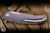 Herman Custom Knives Ishtar Folder Knife Purple Hammered Titanium 3.74" M390 Clip Point Shiny Stonewash
