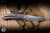 Herman Custom Knives Ishtar Folder Knife Purple Hammered Titanium 3.74" M390 Clip Point Shiny Stonewash