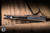 Herman Custom Knives Mantis Folding Knife Black Timascus 3.7" Vegas Forge Clip Point Mirror Polish