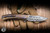 Herman Custom Knives Mantis Folding Knife Black Timascus 3.7" Vegas Forge Clip Point Mirror Polish