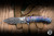 Herman Custom Knives Mantis Folding Knife Black Timascus 3.7" Damasteel Clip Point Mirror Polish Satin Finish
