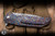 Herman Custom Knives DragonFly Folding Knife Timascus 3.8" Nichols Core Damascus Clip Point Mirror Polish