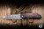 Herman Custom Knives DragonFly Folding Knife Timascus 3.8" Nichols Core Damascus Clip Point Mirror Polish