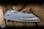 Herman Custom Knives Vespertilio Folding Knife Titanium, Black Timascus Inlay 2.99" Damasteel Wharncliffe Mirror Polish
