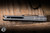 Herman Custom Knives Vespertilio Folding Knife Titanium, Black Timascus Inlay 2.99" Damasteel Wharncliffe Mirror Polish