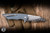 Herman Custom Knives Vespertilio Folding Knife Titanium, Black Timascus Inlay 2.99" Damasteel Wharncliffe Mirror Polish