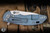 Hinderer Knives XM-18 Flipper Knife Curly Koa/Battle Blue Titanium 3.5" 20CV Spanto Stonewash