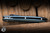 Rick Hinderer Knives FireTac Folding Knife Dark Green G10/Blue Titanium 3.6" 20CV Tanto Bead Blasted