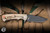 Rick Hinderer Knives Project X Flipper Knife Lava Flow Fat Carbon/ BB Bronze Titanium 3.65" MagnaCut Clip Point Battle Black