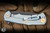 Rick Hinderer Knives Project X Flipper Knife Double Anodized Iced Blue Horsehead Titanium 3.65" MagnaCut Clip Point Battle Black