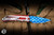 ProTech TR-5 Tactical Response Automatic Folding Knife Patriot USA Flag Cerakote Aluminum, Gold Lip Pearl Button 3.25" S35VN