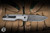 ProTech Vero Designs Custom Synapse Automatic Folding Knife 2 Tone Blasted/Tumbled Herringbone Textured Steel 3.5" Nichols Raindrop Damascus SYNAPSE2.2026.002