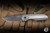 ProTech Vero Designs Custom Synapse Automatic Folding Knife 2 Tone Blasted/Tumbled Herringbone Textured Steel 3.5" Nichols Raindrop Damascus SYNAPSE2.2026.002