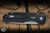 ProTech Vero Designs Synapse Automatic Folding Knife Black Aluminum, Abalone Button 3.5" MagnaMax Drop Point Blasted - Blade Show Exclusive