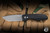 ProTech Vero Designs Synapse Automatic Folding Knife Black Aluminum, Abalone Button 3.5" MagnaMax Drop Point Blasted - Blade Show Exclusive