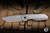 ProTech Vero Designs Custom Synapse Automatic Folding Knife 2 Tone Blasted/Tumbled 17-4 Heat Treated Steel, White Pearl Button 3.5" Nichols Raindrop Damascus SYNAPSE2.2026.003