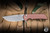ProTech Mordax Manual Flipper Knife Solid Brown Aluminum, White Pearl Button 3.75" MagnaCut Stonewash - Blade Show Exclusive