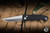 Protech Brend Automatic Folding Knife Solid Black Aluminum, Abalone Button 2.9" 154CM Satin- Blade Show Exclusive