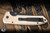 ProTech Rockeye Automatic Folding Knife Textured Bronze Aluminum, MOP Button 3.38" Magnacut Black DLC LG3136