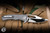 Heretic Knives Wraith V4 Manual Flipper Folding Knife Vented Distressed Titanium, MOP Button 3.75" M390 Bowie Cracked Ice - Blade Show Exclusive