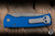 Chaves x Protech Redencion 229 Automatic Folding Knife Blue Aluminum 3.5" S35VN Tanto Stonewash Rock Grind - Blade Show Exclusive