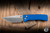 Chaves x Protech Redencion 229 Automatic Folding Knife Blue Aluminum 3.5" S35VN Tanto Stonewash - Blade Show Exclusive