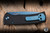 Chaves x Protech Redencion 229 Automatic Folding Knife Black Key Milled Aluminum 3.5" S35VN Drop Point Sapphire - Blade Show Exclusive