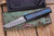 Chaves Knives Dissident OTF Battle Worn Aluminum, Electric Blue CF Inlay 3.8" M390 Tanto Stonewash