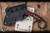 Bastinelli Knives Custom Pika Fixed Blade Knife Maroon Tskuka Wrap 1.65" N690CO Bronze Menuki Snake Dagger Black PVD