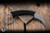 Bastinelli Knives Custom Pika Fixed Blade Knife Black Tskuka Wrap 1.65" N690CO Bronze Menuki Snake Dagger Stonewash