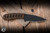 Bastinelli Knives Custom Sin Fixed Blade Knife Brown Tskuka Wrap/Bronze Menuki Snake 3.54" N690CO Black PVD