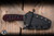 Bastinelli Knives Custom Sin Fixed Blade Knife Red Blood Tskuka Wrap 3.54" N690CO Bronze Menuki Snake Dagger Black PVD