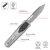 Remette RT Swordfish Gravity Knife Oxidized Silver Aluminum, Carbon Fiber Inlay 3.15" 14C28N Modified Tanto Stonewash