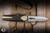 Remette RT-Infinite Power Folding Knife Black Titanium, Gold Accents 3.15" M390 Dagger Pearlescent
