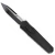 Remette RT Swordfish Gravity Knife Oxidized Black Aluminum, Carbon Fiber Inlay 3.15" S35VN Modified Tanto Titanium Coating Stonewash
