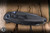 Remette RT-Cool Whale Folding Knife Black Stonewash Titanium, Blue Accent 3.15" M390 Reverse Tanto DLC