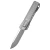 Remette RT Sharp Leopard OTF Gravity Knife Ceramic Sandblasted Titanium, Carbon Fiber Inlay 2.76" M390 Drop Point Pearlescent