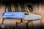 Remette RT-Woodpecker Folding Knife Crystal Blue Titanium 2.95" M390  Reverse Tanto Pearlescent