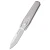 Remette RT Swordfish Knife Ceramic Blasted Titanium, Carbon Fiber Inlay 3.15" M390 Tanto Pearlescent